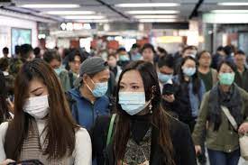 Residents of Hong Kong wearing masks